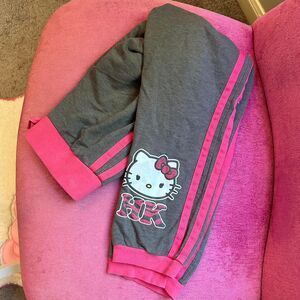 Hello-kitty Women's Pink and Grey Joggers-tracksuits